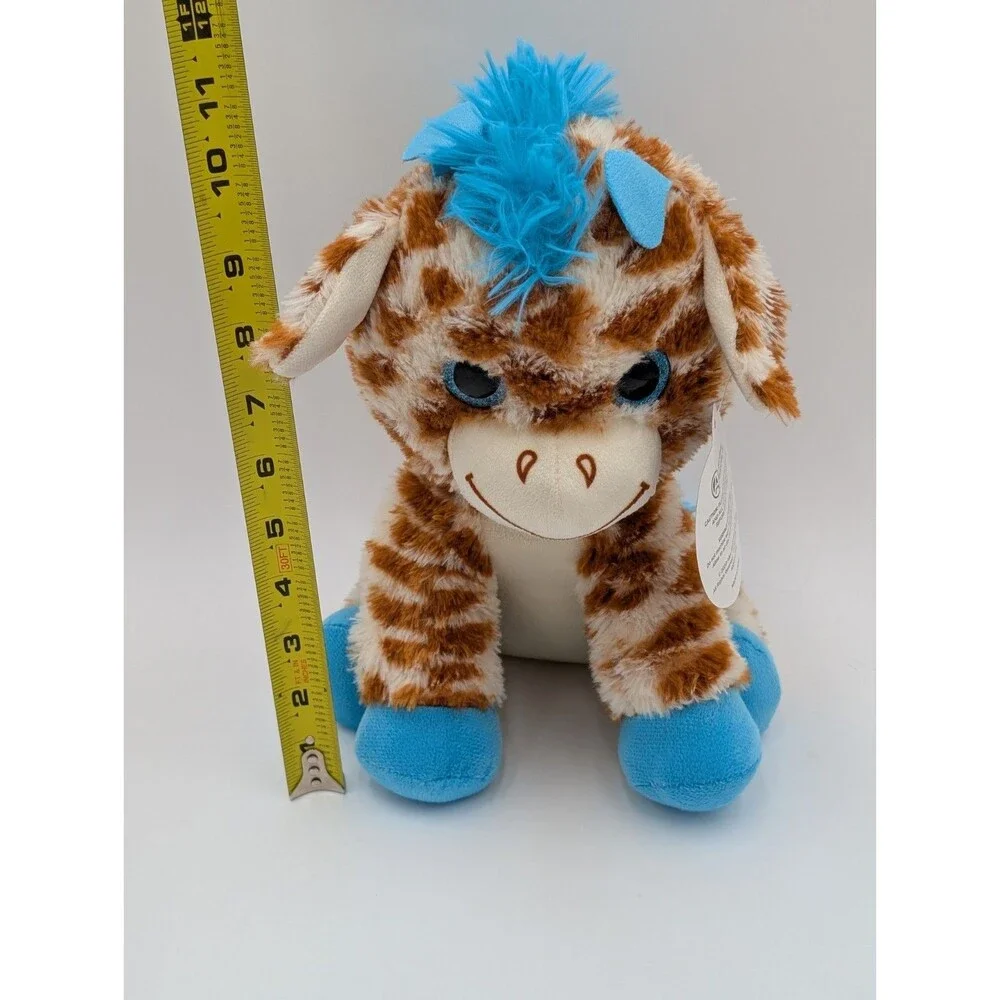 A Global Giraffe Plush Blue Accents Stuffed Animal 10” Cute Kawaii 2020 Toy